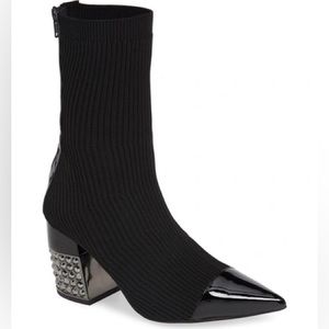 Jeffrey Campbell Fulfill Bootie Black Sock 7.5